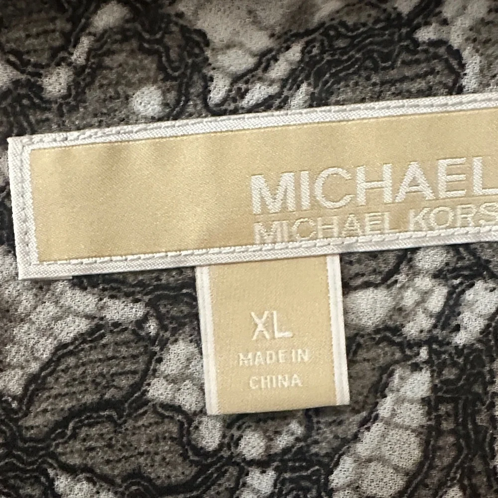 Michael Kors Black and White Midi Dress - Picture 3 of 4